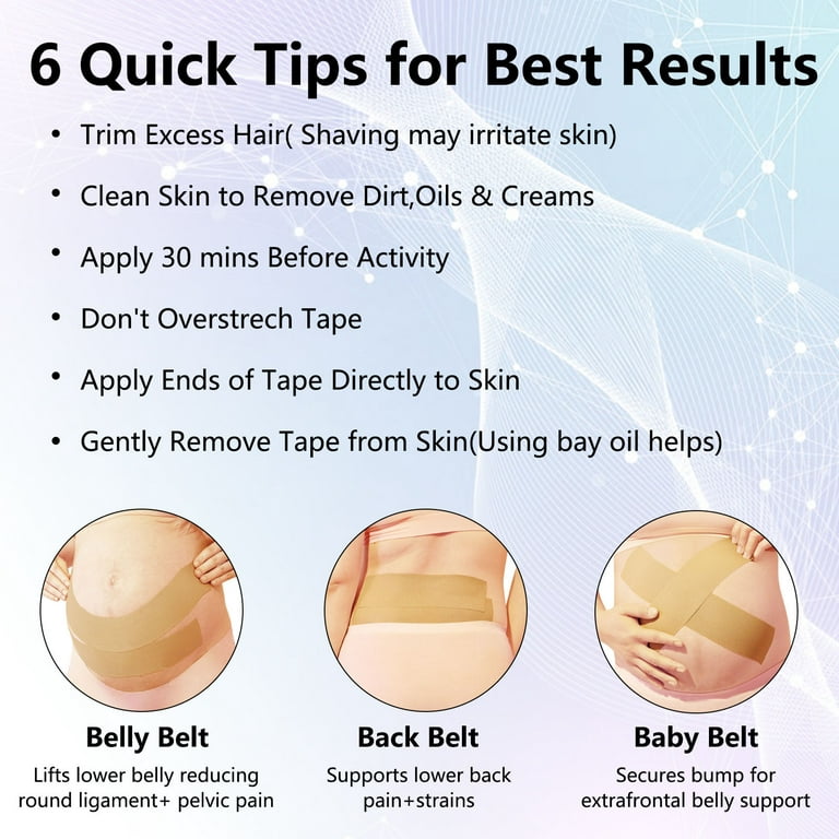 Sardfxul Pregnancy Tape Belly Support Tape Waist Pain and Strain Relief for  Pregnant Woman Back Brace Protector Maternity Abdomen 