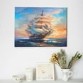 thumbnail image 6 of Balery Sailing Ship Ocean Sunset Pattern Canvas Decorative Picture – 30x40in Premium Wall Art, Modern Canvas Print for Home Decor（Horizontal）, 6 of 6