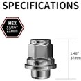 thumbnail image 2 of Richeer 24PCS 12x1.5 OEM Style Lug Nuts for Tacoma 4 Runner Camry Sienna, Lexus ES GS is LS RX, 1.46 inch Tall 13/16”(21mm) Hex, 2 of 5