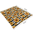 thumbnail image 4 of Black White Striped Sunflower Pattern Blanket,Comfortable Soft Lamb Wool Throw Blanket,All Season,Warm Lightweight Blankets for Sofa Bed Couch Living Room Chair,50"x60", 4 of 4