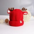 thumbnail image 4 of UngA Baby Beanie Toddler Winter Hat Cute Antler Reindeer Crochet Knitted Hat Christmas Hat Warm Cap for Boys Girls (Red,0-24 Months), 4 of 7