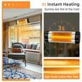 thumbnail image 5 of Gymax 1500W Infrared Patio Heater Wall-Mounted Electric Heater with Remote Control, 5 of 8