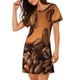 thumbnail image 2 of Fotbe Coffee Beans Bata de Dormir para Mujer con Estampado, Camisón de Algodón de Manga Corta, Ropa de Dormir Casual, 2 of 6