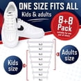thumbnail image 2 of Cordones para zapatos sin atar para niños y adultos - Cordones elásticos para zapatillas - Cordones planos de silicona para zapatillas de correr JM, 2 of 5