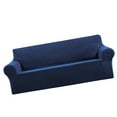 thumbnail image 3 of Stretch Sofa Slipcover Elastic Couch Cover Sofa Exquisite Craft Washable Furniture Protector for Kids Pets, Navy Blue, 3 of 9