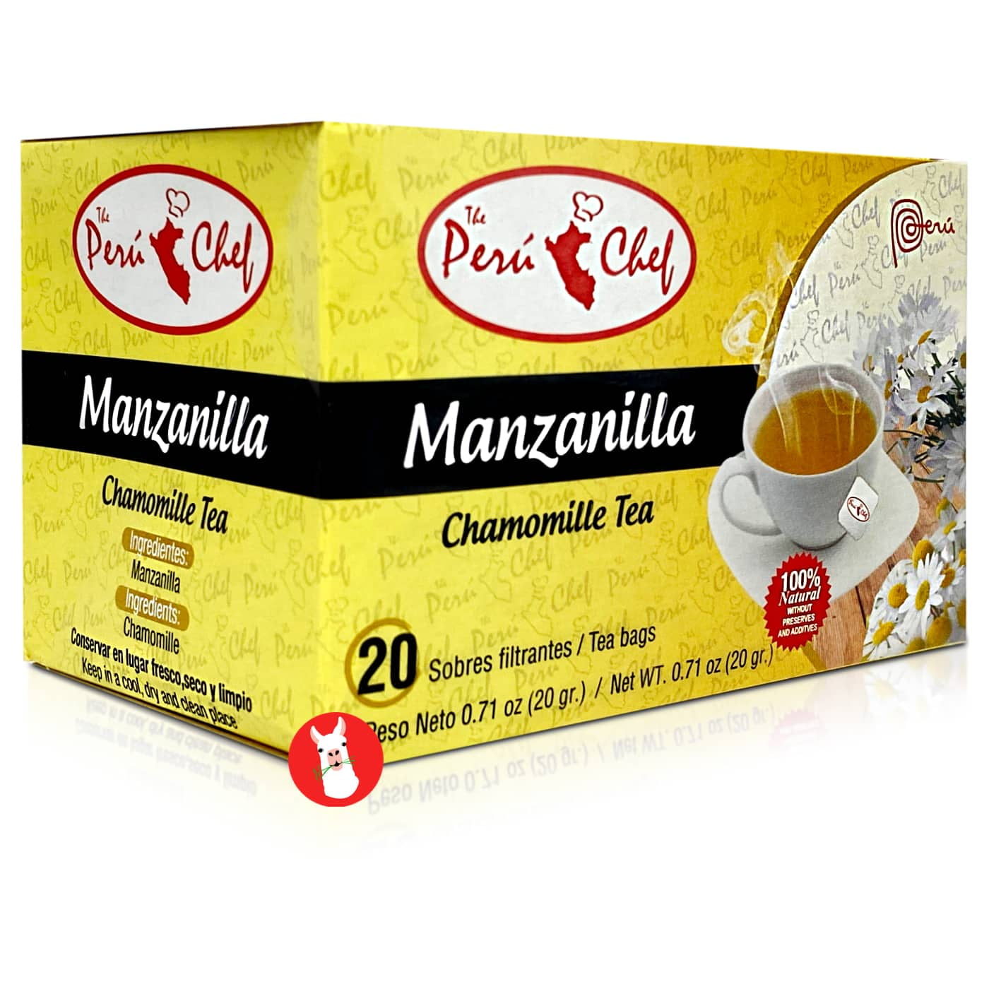 Peruchef Te de Manzanilla 20 sobres 20 Tea Bags of Chamomile from