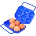 thumbnail image 3 of Contenedor de huevos de plástico Caja de huevos Caja de almacenamiento de plástico con asa Caja de huevos portátil Portador de huevos para picnic al aire libre Camping Senderismo 6 rejillas, 3 of 5
