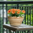 thumbnail image 6 of Pots for Plants 11 inch Round Ceramic Planter with Drainage Modern Flower Pot for Indoor Plants like Flowers & Herbs Yellow, 6 of 7