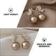 thumbnail image 4 of EeaseMX 1 par de pendientes de aleación con estilo para mujer, pendientes de perla, joyas elegantes para los oídos., 4 of 8