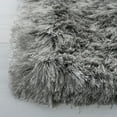 thumbnail image 5 of SAFAVIEH Ocean Trellis Solid Plush Polyester Shag Area Rug, Silver, 6' x 6' Square, 5 of 6