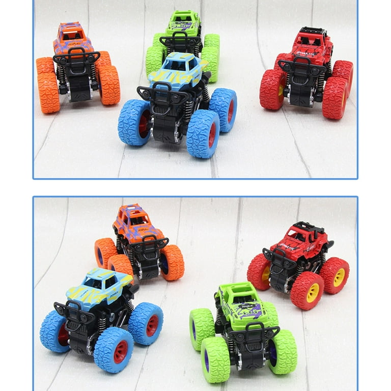 8 Pack Monster Truck Toys for Boys Girls 3 4 5 6 7 8Year Old,Inertia Car 4  Wheels Drive Durable Friction Powered Push and Go Toys Truck