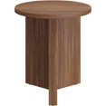 thumbnail image 4 of Henn&Hart 20" Wide Round Side Table in Satin Walnut, for Home, Living Room, Bedroom, Entertainment or Office, 4 of 7