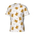 thumbnail image 5 of Vsdgher Beer Print Men's Dry Fit Mesh Athletic Shirts Moisture Wicking Tennis T-Shirt Tops, 5 of 9