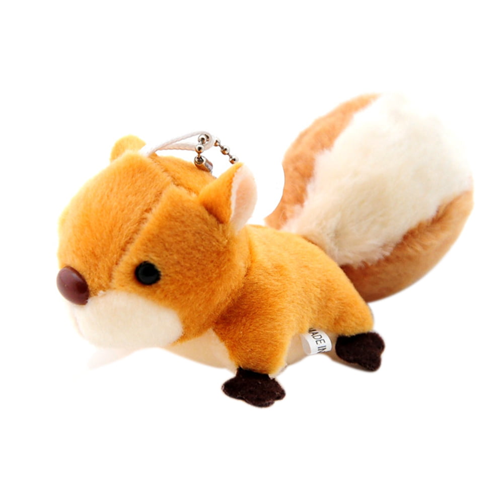 Mini Squirrel Plush Keychain Toy Soft Stuffed Pendant Doll Children Party Gifts 