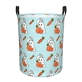 thumbnail image 6 of Lsque Rabbit Is Eating Carrots pattern Laundry Hamper Basket, Tall Woven Rope Hamper Basket for Clothes, Lightweight Storage Basket, Collapsible Waterproof-Medium, 6 of 8