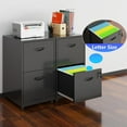 thumbnail image 4 of 2 Drawer File Cabinet on Wheels, Mobile Two Drawer Filing Cabinet with Lock, Small Rolling Files Cabinets for Under Desk, Metal Filing Cabinets for Letter Size Folders - Assembly Required, 4 of 15