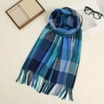 thumbnail image 2 of HOWPAY Lightweight Scarf for Women Classical Tassel Plaid Long Soft Thick Shawl Wraps Warm Oversized Scarves Cold Weather Causal Cozy Fall Winter Blanket, 2 of 3