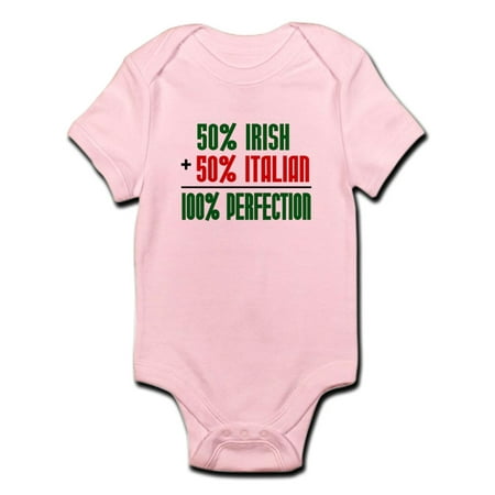 

CafePress - 50% Irish + 50% Italian = 100 Infant Creeper - Baby Light Bodysuit