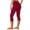 Red, variant on Capri Leggings for Women High Waisted Tummy Control Lifting Leggings Stretch Cropped Workout Yoga Pants with Pockets