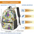 thumbnail image 3 of Butterfly and Floral Purple Pattern 17" School Backpacks for Teens,Waterproof Oxford Fabric,S-Shape Padded Straps for School,Travel,Hiking,Camping, 3 of 6