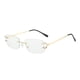 thumbnail image 1 of Minnieouse Gafas de sol clásicas Las mujeres aman la durabilidad Lentes transparentes a prueba de herrumbre Gafas de sol rectangulares Color Lentes Blanco, 1 of 6