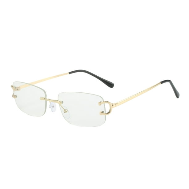 Sonducket Gafas de sol rectangulares con estilo, a prueba de rayos , alta definición, larga vida útil, gafas de sol para mujer, transparentes Lentes Blanco