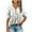 White, variant on Your-Sty Button V Neck T Shirts for Women Rolled Short Sleeve Loose Fit Casual Summer Tops Tee Shirts