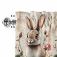 thumbnail image 2 of Valances for Windows Watercolor Red Rose Easter Bunny Rod Pocket Short Curtain for Bathroom Living Room Bedroom Spring Green Leaves 1 Panel 54x18in, 2 of 9