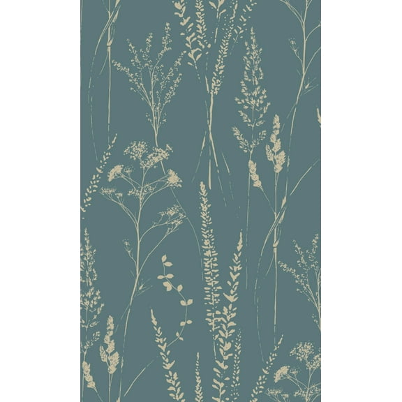 Green Meadow Grasses Tropical Printed Non Woven Non-Pasted Textured Wallpaper 57 Sq. Ft.