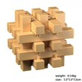 Plastic Adult Wood Color Kong Ming Lock Unlocks Intelligence Toys