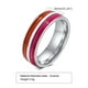thumbnail image 5 of Stainless Steel Lesbian LGBT Ring for Women Couple , pride Love Promise Band Stripe Flag Color Engagement Rings, 5 of 5