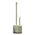 thumbnail image 2 of 3 in 1 Toilet Bowl Brush and Holder Set Silicone Toilet Brush Toilet Cleaner Brush for Bathroom Floor Standing or Wall Mounted Toilet Scrubber Without Drilling Green Stuff, 2 of 3