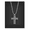 Silver, variant on Men's Burnished Silver Tone Metal Cross Pendant Necklace