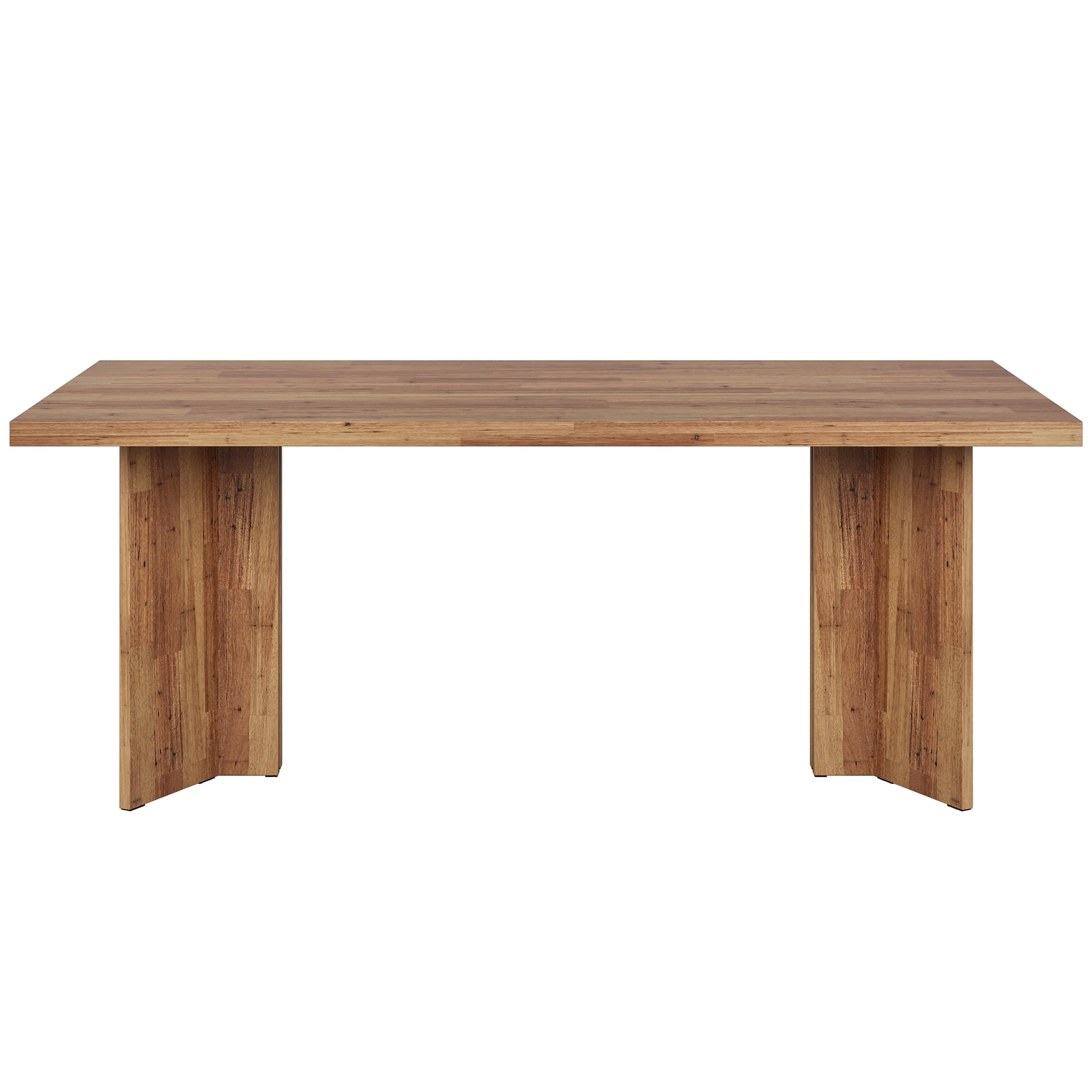 Tribesigns 63" Dining Room Table for 4-6, Wood Rustic Dinner Table for Kitchen, Walnut