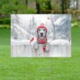 thumbnail image 2 of Playful Weimaraner Welcomes Winter Snowy Day with Cardinal Bird Yard Sign Weim Gray Ghost Dog Lover Outdoor Home Lawn Garden Porch Decor - 2017, 2 of 5