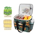 thumbnail image 2 of FORMRS Insulated Cooler Bag 24 Cans Capacity Soft Leakproof Lunch Box with Side Pockets, Retro Floral Orange, 2 of 7