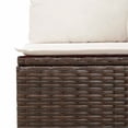 thumbnail image 5 of vidaXL 10 Piece Garden Sofa Set with Cushions Brown Poly Rattan, 5 of 5