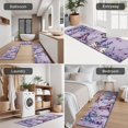 thumbnail image 5 of Purple Butterfly Flower Pattern Kitchen Rugs Sets Of 3,Kitchen Runner Rugs Non Skid Washable,Decorative Kitchen Floor Mats for Kitchen,Sink,Laundry,17"x30"+ 17"x47" + 17"x59", 5 of 6