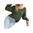 thumbnail image 4 of Qmyliery Women  Knit Pullover with Buttons Decoration, Loose Version Casual Style Spring Clothing, 4 of 6