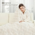 thumbnail image 6 of MARNUR Electric Throw Blanket 50"x60", Faux Fur Heated Throw, 6 Heating Levels, 4 Hours Timer - White, 6 of 14