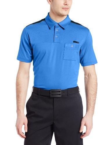 adidas men's climalite textured short sleeve polo