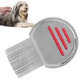 thumbnail image 4 of Peigne pour Animaux, Peigne à Puces en Acier Inoxydable Semi-Circulaire Durable Confortable Bout Rond pour Chiens et Chats Rouge Vif, 4 of 7