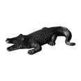 thumbnail image 1 of Figura de cocodrilo de resina, adorno coleccionable, escultura de caimán, estatua de jardín negro, 1 of 9