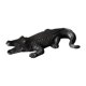 thumbnail image 1 of Majestuosa figura de cocodrilo hecha a mano, escultura de caimán para una elegante decoración del hogar. negro, 1 of 9