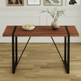 thumbnail image 6 of JUFU 55'' Dining Table for 4-6, Wood Kitchen Table with Metal Legs, Dinner Table for 4-6 for Home Dining Room Living Room,Office, reception room, 6 of 11