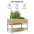 thumbnail image 5 of RIEDHOFF Raised Garden Bed, Elevated with Legs and Wheels, Cedar Wood, Outdoor, 48 x 24 x 30 in, 5 of 7