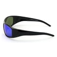 thumbnail image 2 of Polycarbonate Polarized Fishing Riding Biker Sunglasses for Men Women - Wrap Around Shielded Shade - Blue Mirror - Taiwan, 2 of 3