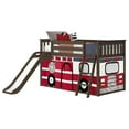 thumbnail image 3 of Low Bunk With Easy Slide & Firetruck Curtain, Clay, 3 of 10