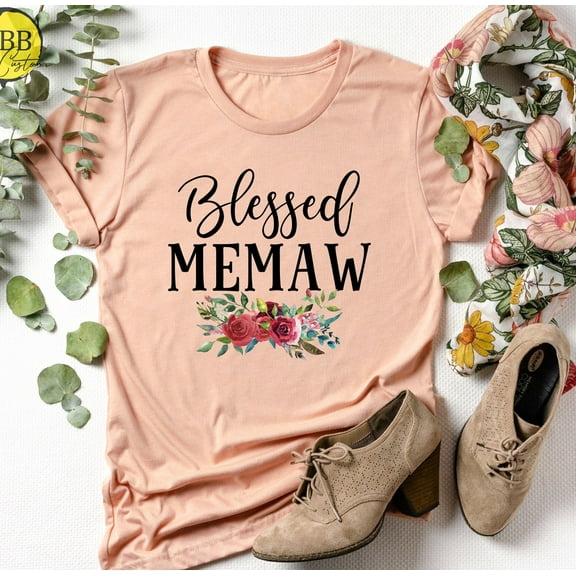 Blessed Memaw Shirt: Floral Grandma T-Shirt TSHIRT All Size S-5XL