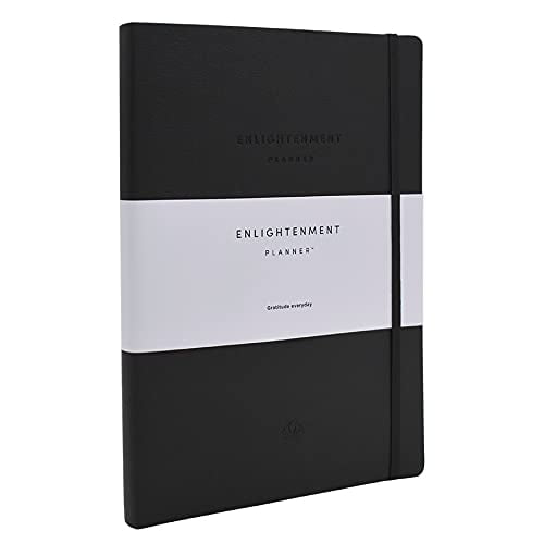 Enlightenment Planner / Carnet de Notes Mensuel Hebdomadaire Non Daté 12 Mois, Calendrier & Journal de Productivité / Suivre & Augmenter la Productivité Bonheur Passion But Humeur Méditation & Réflexion